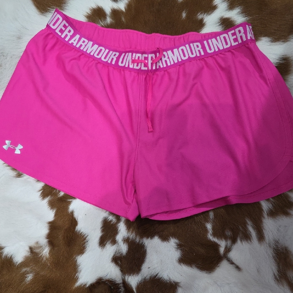 Under Armour Women's Bright Pink Athletic Shorts